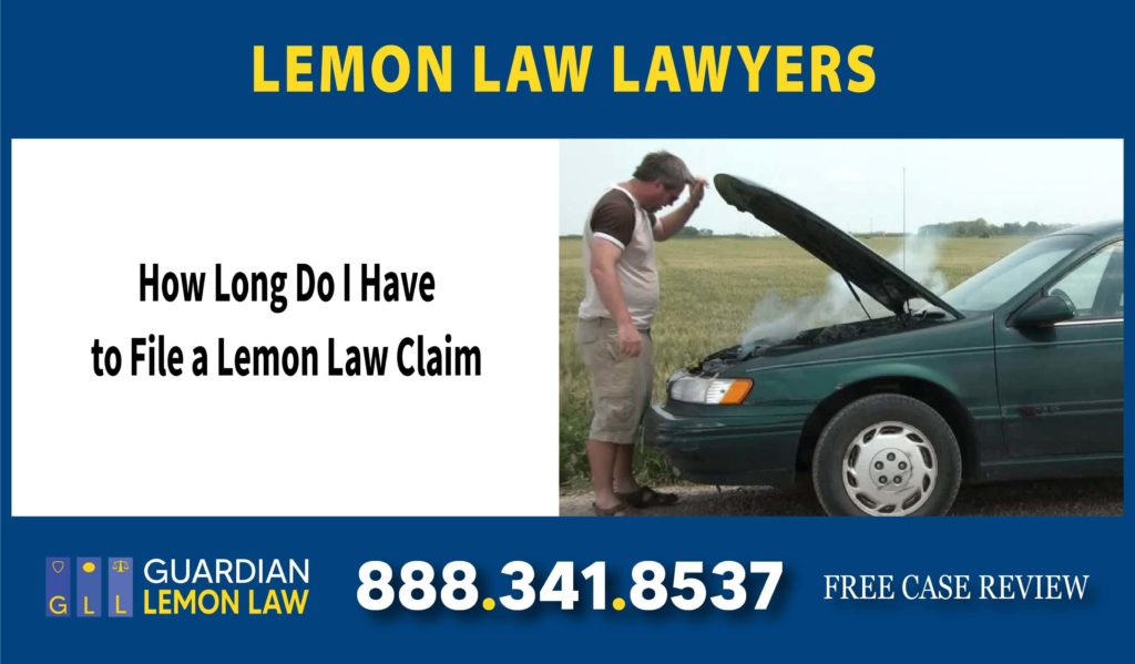 How Long Do I Have to File a Lemon Law Claim lawyer attorney broken down liability compensation sue