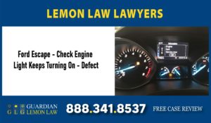 Ford Escape - Check Engine Light Keeps Turning On - Defect lemon lawyer attorney lawsuit